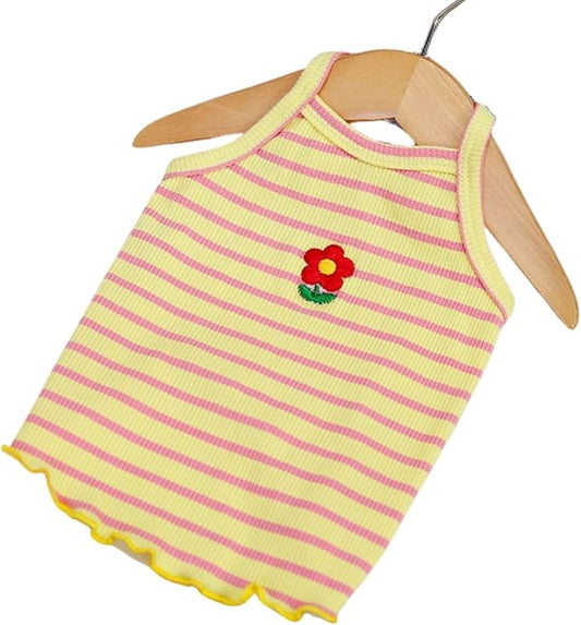 Cute Summer Dog T Shirt Striped Pet T-Shirts