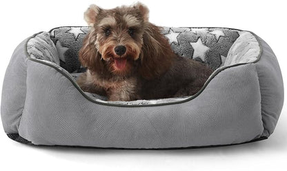 SIWA MARY Dog Bed for Small Dogs (20"x 19"x 6") Gray