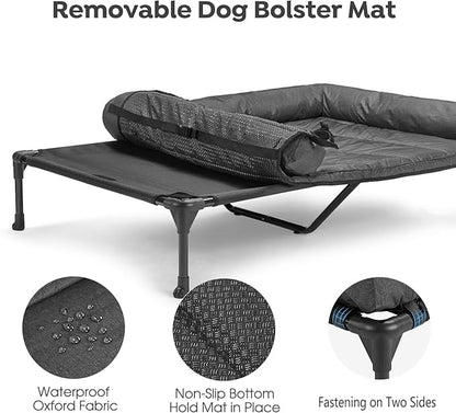 Veehoo Cooling Elevated Dog Bed + Waterproof Removable Pillow-Top Mat CWC2331B