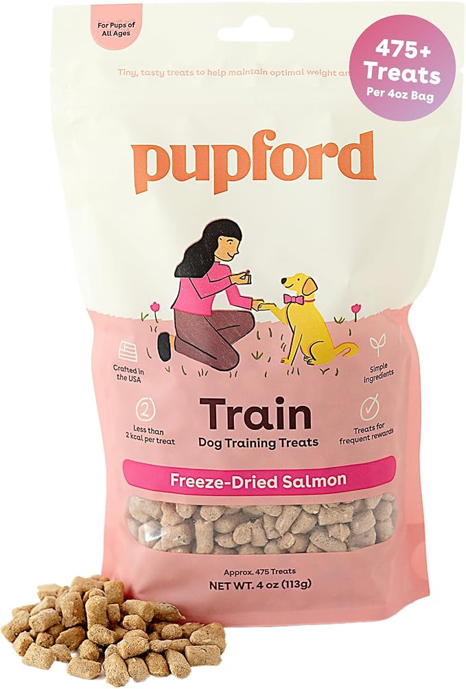 Pupford Freeze Dried Training Treats for Dogs & Puppies 475+ Two 4 oz)