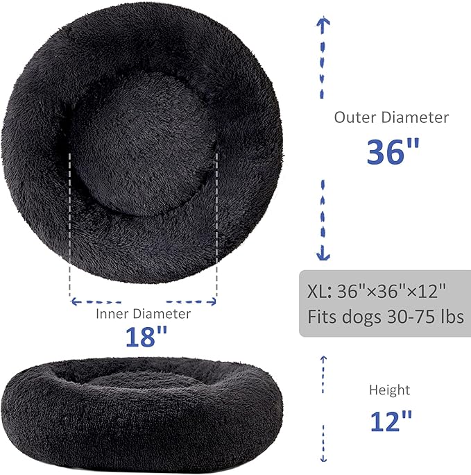 Washable Dog Round Bed Large Dogs