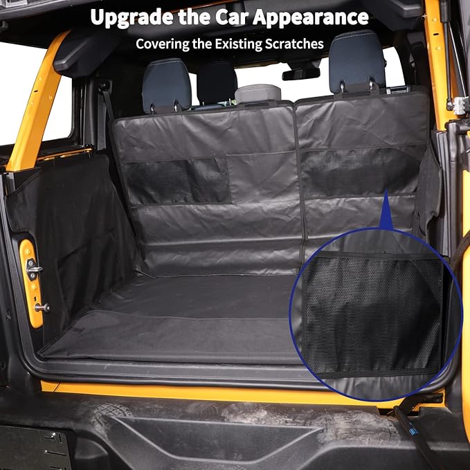 Hoolcar Dog Cargo Liner Pet Cargo Trunk Mat Washable Dog Seat Cover Compatible with 2021-2022 Ford Bronco 4 Door