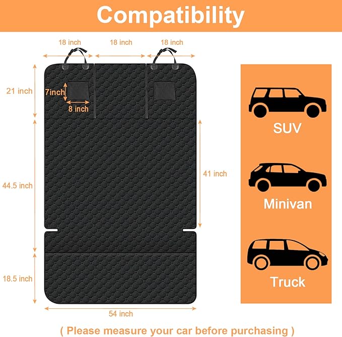 Mancro SUV Cargo Liner for Dogs (84” L 54” W)