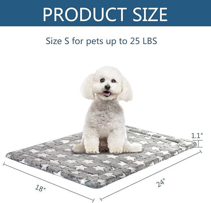 KROSER Fancy Dog Crate Pad Dog Bed Mat Reversible (Cool & Warm)
