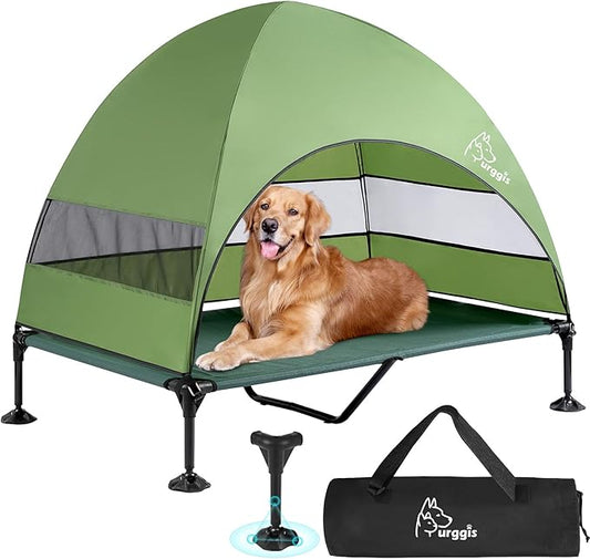 Upgraded Elevated Dog Bed with Canopy