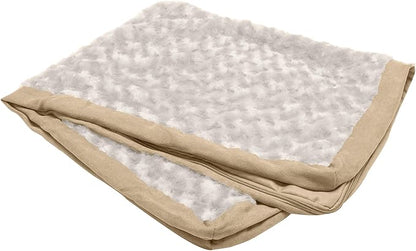 Furhaven Replacement Dog Bed Cover Ultra Plush Faux Fur & Suede Mattress, Machine Washable - Cream, Jumbo Plus (XX-Large)