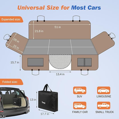 Dog Car Seat Cover for Back Seat 330lbs Waterproof