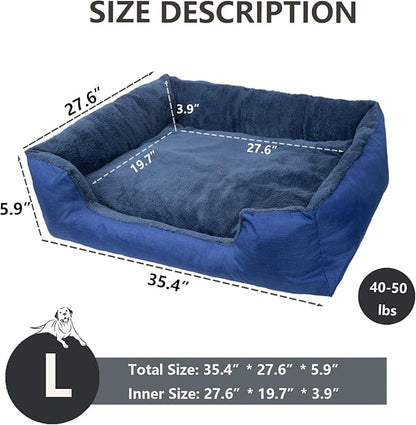 Dog Beds for Large Dogs 3 Sides,Machine
