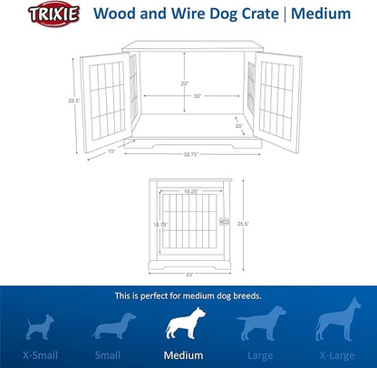 TRIXIE 32.7" Indoor Dog Crate 50 lb,