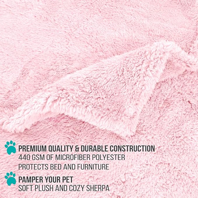 PetAmi Fluffy Waterproof Dog Blanket for Small Medium Dogs 29x40)