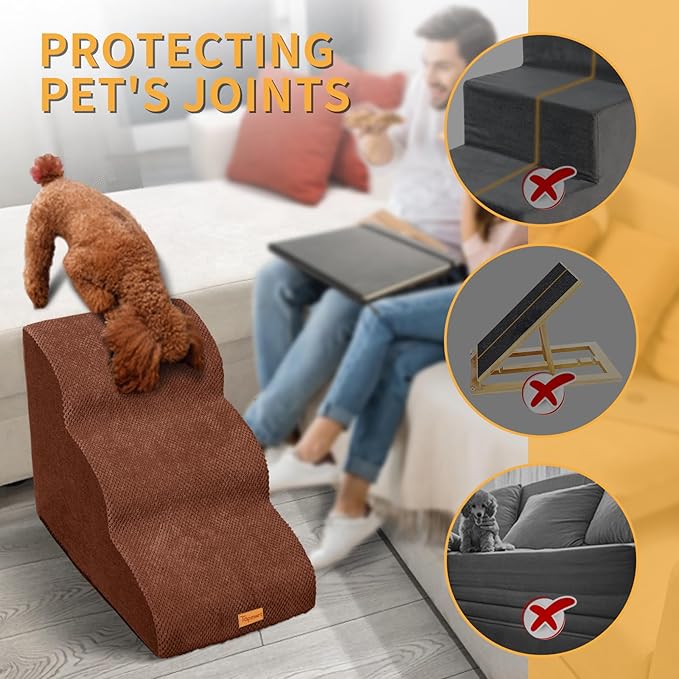 Topmart 3 Tiers Foam Dog Ramps/Steps 1 Pet