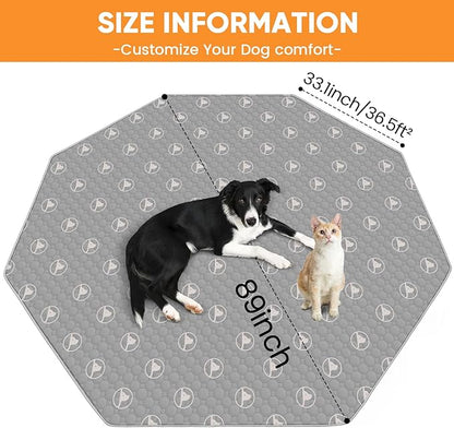 PJYucien Reusable Pee Pads for Dogs 33'' Per 89'' Diagonal 24/31/32'' Width 8 Panels