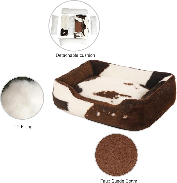 Bedfolks Dog Beds for Large Dogs 36 Inches