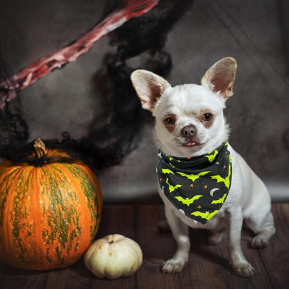 SCENEREAL Halloween Dog Bandana 4 Pack