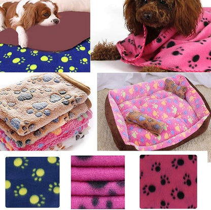 Pet Blanket for Cat & Dog Sleep Mat Bed Cover Soft Warm Blanket for Hamster Puppy and Other Animals (Small, Brown+ Pink)