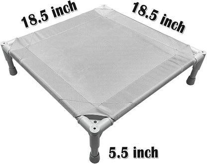 Love&go Elevated Dog Bed with Metal Frame (Small-18.5x18.5x5.5 inch,