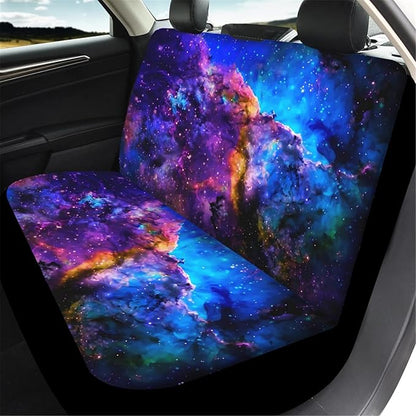 AFPANQZ Nebula Galaxy Car Rear Seat Cover Non-Slip Stretch Universal Fit