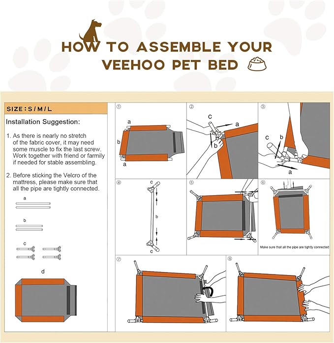 Veehoo Cooling Elevated Dog Bed CWC1803-S