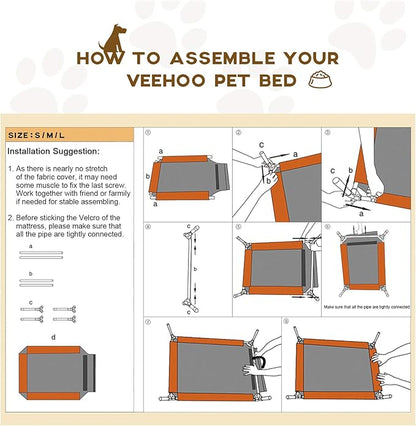 Veehoo Cooling Elevated Dog Bed CWC1803-L