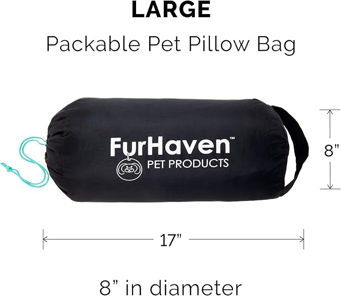 Furhaven Outdoor Travel Dog Bed for Large/Medium Dogs w/ Carry Bag