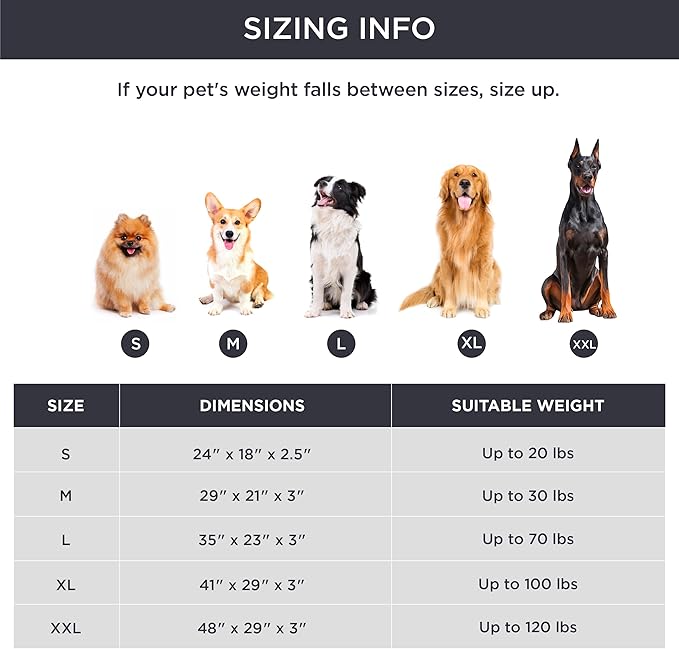 Bedsure Dog Bed for Medium Size Dog 29" x 21", Light