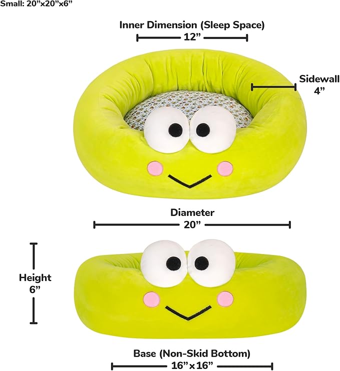 Hello Kitty and Friends Keroppi Bolster Pet Bed