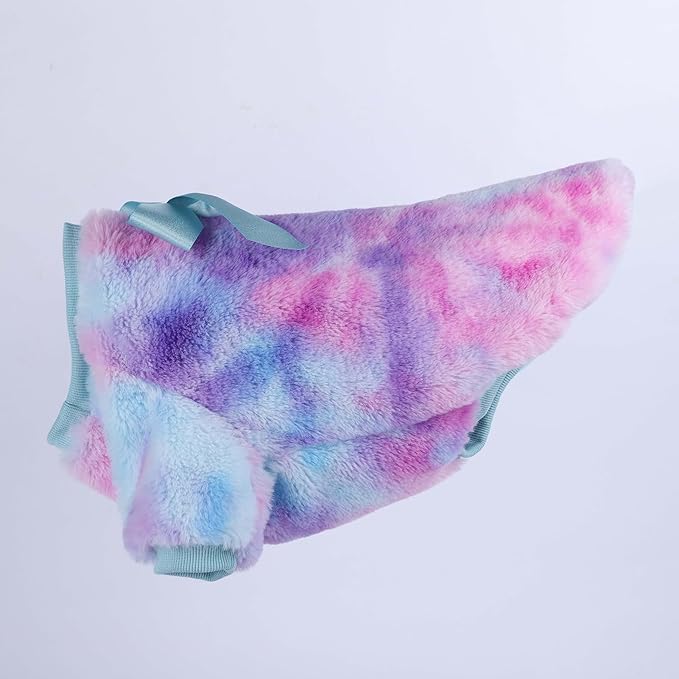 Tie-Dye Puppy Sweater Dog Sweaters for Small Dogs Girl Boy Winter Warm Pet Clothes Outfits for Chihuahua Yorkie Shih Tzu Teacup Cold Weather Dog Coat Spring Cat Apparel (X-Small 2)