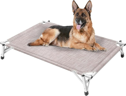 Dog Bed Large Size Dog: Raised Elevated Cooling Cots Chew Proof Dog Bed