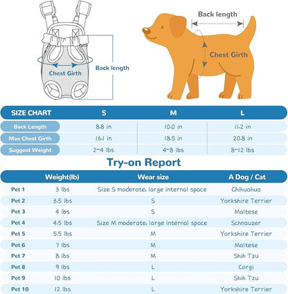 YUDODO Pet Dog Carrier Backpack Adjustable Dog Front Carrier 1), B-Sky)