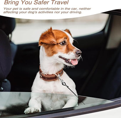 Car Harness for Dogs Safety Seat Belt Heavy Duty Service Dog Leash 24 in Chew Proof Dog Leash Steel Service Dog Car Harness 3-in-1 Dog Seat belt Harness with Hook for Dogs Travel Accessories