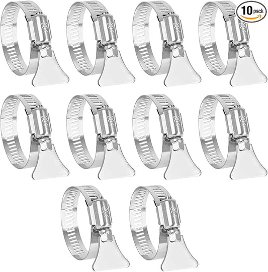 Pool Hose Clamps for 1 1/4" Above Ground Pool Hose 13/16"-1 3/4" (21-44mm) Pool 10 Pcs