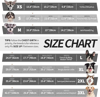 IECOii Dog Coats for Small Dogs Winter Harness Zip Up