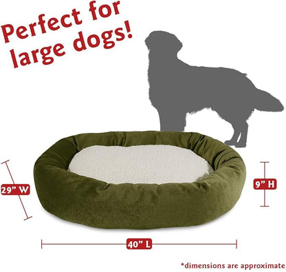 40 inch Fern Villa Collection Sherpa Bagel Dog Bed