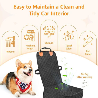LOOBANI Front Dog Car Seat Cover: 2 Pack Waterproof Car Seat Covers for Dogs