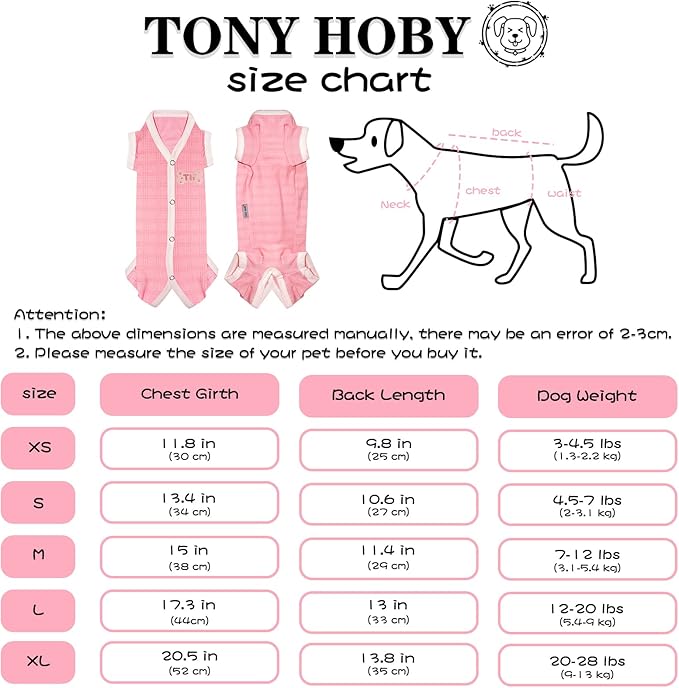 TONY HOBY Dog Pajamas