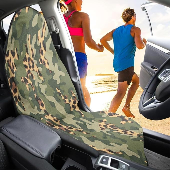 Camo Waterproof Towel Car Seat Cover Anti-Slip Bucket Seat Protector Washable Car Accessories Decro for Athletes