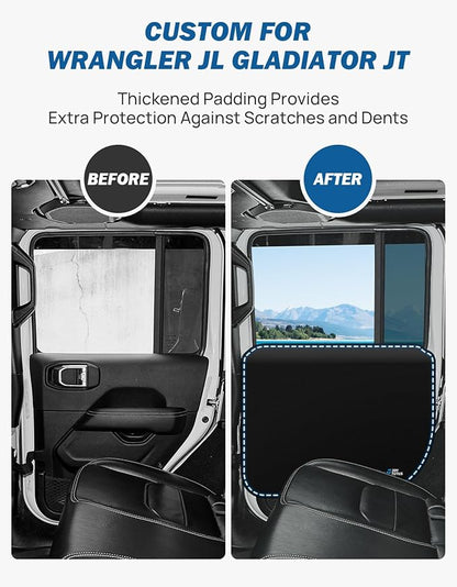 JOYTUTUS Pet Car Door Protector from Dog Scratching for Wrangler JL Gladiator JT 2 Pack