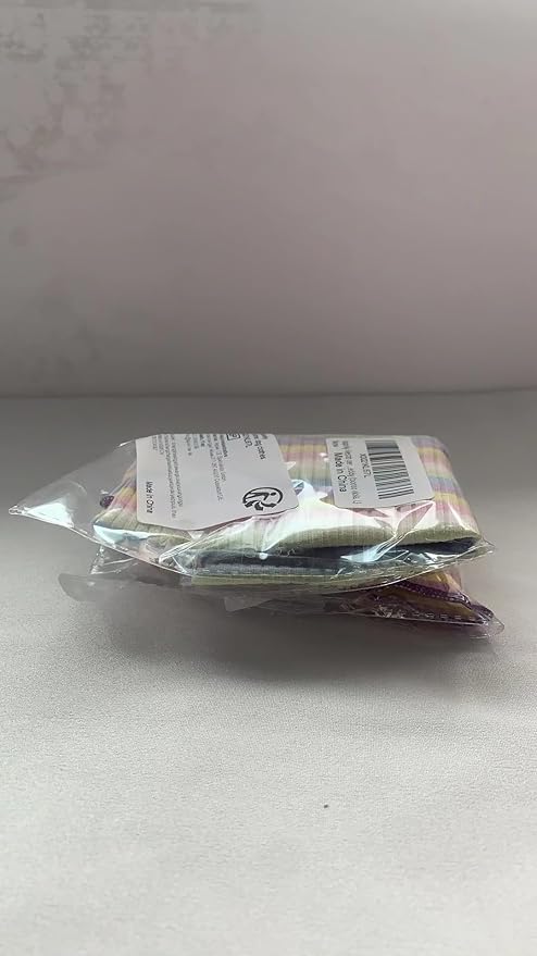 Small Medium Dog Clothes Rainbow Striped Dog Shirts Stretchable Long Sleeve Cat T-Shirt Pet Outfits for Chihuahua Yorkie Teddy (Purple Edge