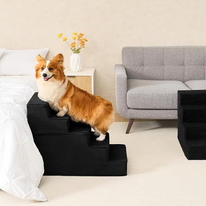 EHEYCIGA Dog Stairs for High Bed 22.5”H 5-Step Dog