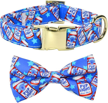Cheers Pub Beer Dog Bow Tie Dog Collar Accessory