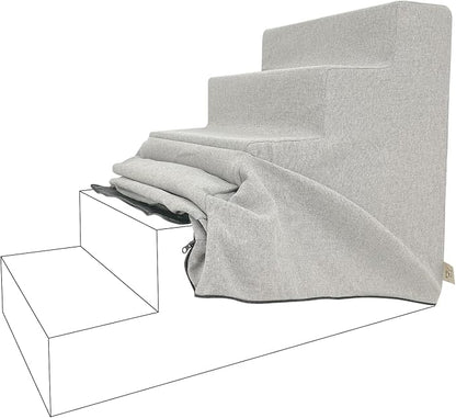 Best Pet Supplies Foam Pet Steps Cover for Small Dogs and Cats 5-Step (H: 22.5") (Cover