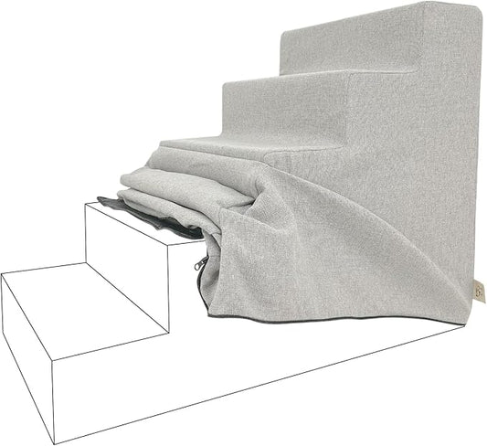 Best Pet Supplies Foam Pet Steps Cover for Small Dogs and Cats 5-Step (H: 22.5") (Cover