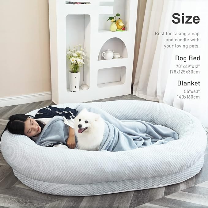 Giant Dog Bed for Human with Matching Blanket 65 * 55 XXXXXXL