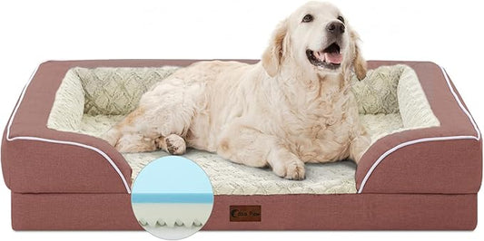 Memory Foam XL Dog Bed with Bolsters