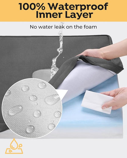 Veehoo Memory Foam Dog Bed for Large Dogs-Waterproof Dog Bed with Oxford Fabric Surface