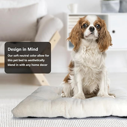 Dog Beds for Crates 30x19 Washable for Medium Size Dogs Soft 30 inch Crate Pad for Kennel or Cage with Anti-Slip Bottom Sleeping Mat Ideal for Dog Crates