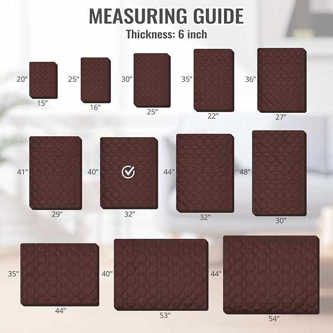 nanbowang Waterproof Dog Bed Covers Replacement Washable Pet Hair Easy to Remove 32x40 Brown