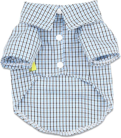 DroolingDog 3 Pack Plaid Dog Tee Shirt Puppy Button Up Shirts Polo T Shirts Small Dogs Clothes Breathable Summer T-Shirt