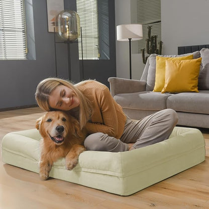 Orthopedic Washable Large Dog Bed: XX Large Dog Bed Bolster Waterproof