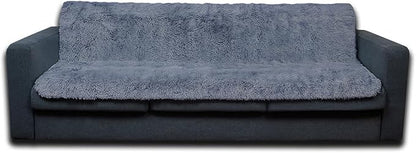 Waterproof Dog Bed Cover, Soft Plush Pet Blanket with Anti-Slip Back for Bed Couch Sofa, Furniture Protector for Small, Medium and Large Dogs and Cats (Noble Grey, 52"x82")